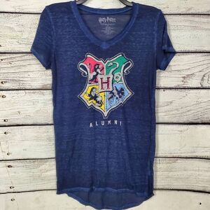Harry Potter Medium Navy Blue Alumni SS Burnout T-Shirt